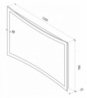 Зеркало с подсветкой Continent Silence ЗЛП489 с сенсорным выключателем 120см